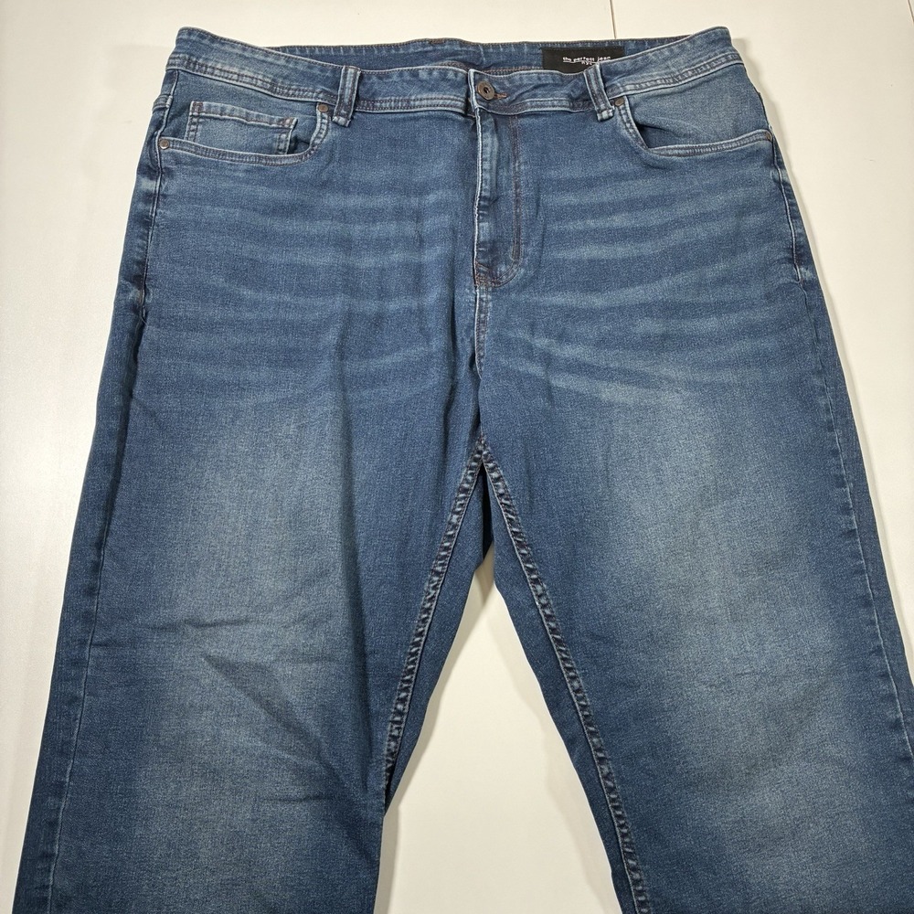 Perfect Jean NYC Jeans 42x30 Blue Denim Athletic Fit Stretch (Tag 40x30)